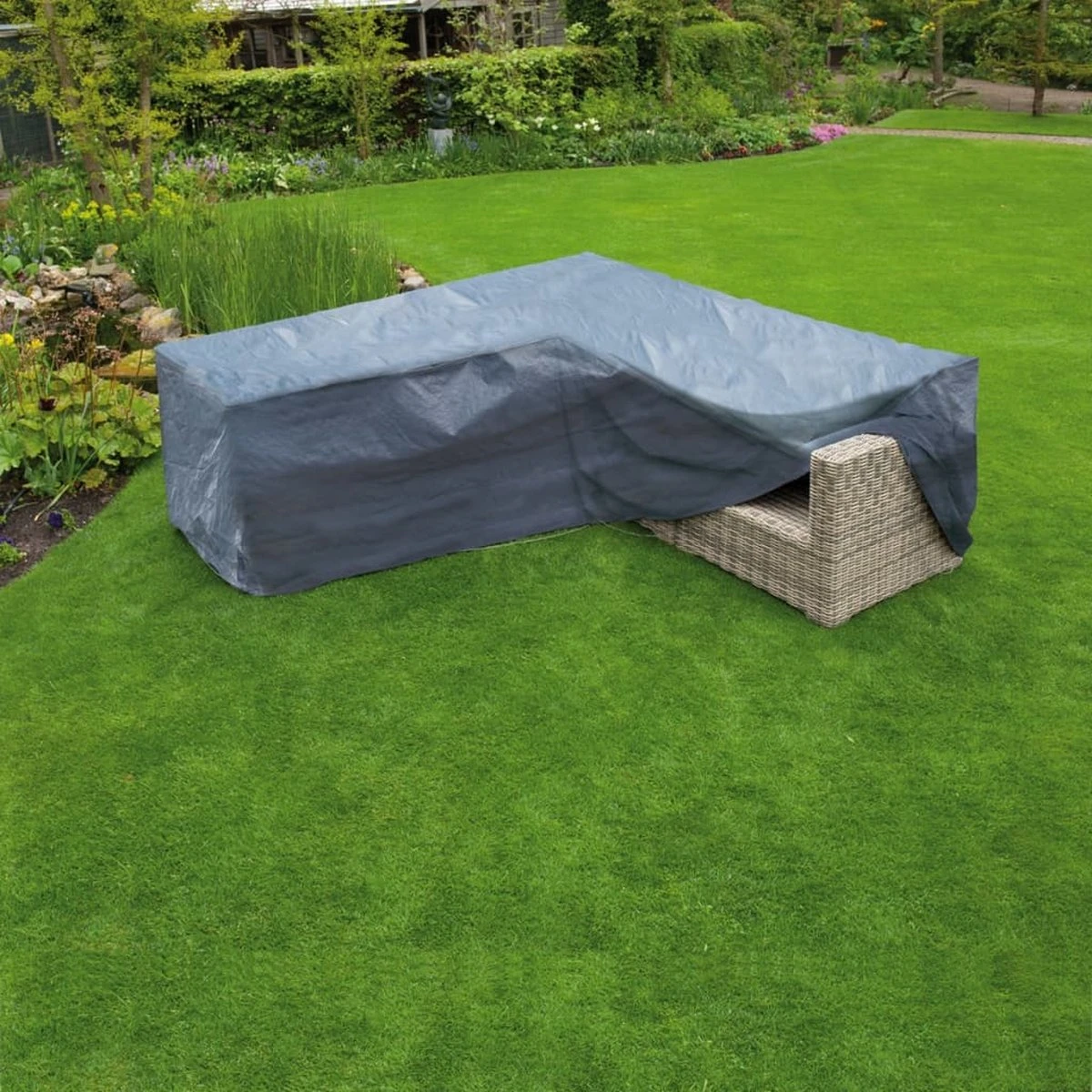 Nature - Tuinmeubelhoes - Beschermhoes Voor Loungeset L - H90 X 250 X 90cm 4 Nature - Tuinmeubelhoes - Beschermhoes Voor Loungeset L - H90 X 250 X 90cm - Afbeelding 3