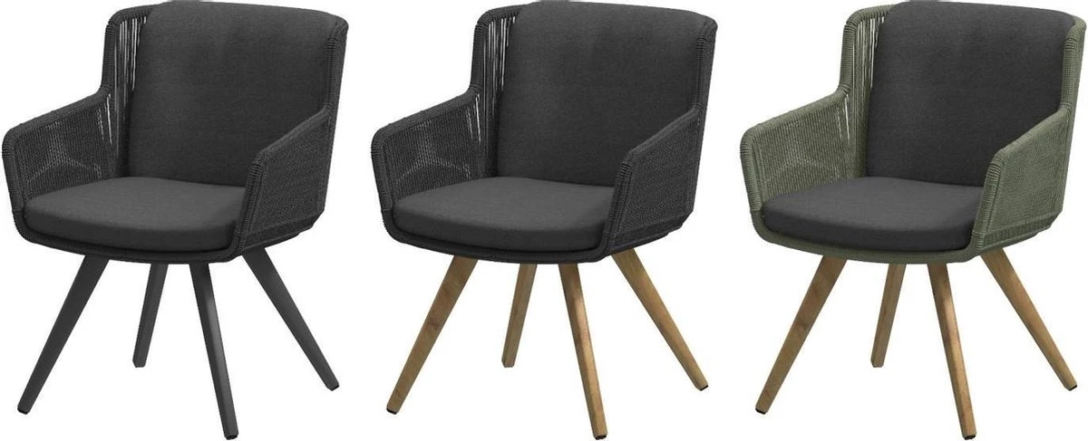 4 Seasons Outdoor 4SO Armstoel Flores Anthracite - 1 Stuk 5 4 Seasons Outdoor 4SO Armstoel Flores Anthracite - 1 Stuk - Afbeelding 3