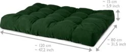 Beautissu Style – Palletkussen Set – 1x Zitkussen 120x80 Cm & 1x Rugkussen 120x40 Cm – Donker Groen 20 Beautissu Style – Palletkussen Set – 1x Zitkussen 120x80 Cm & 1x Rugkussen 120x40 Cm – Donker Groen -Tuinmeubilair 1200x494