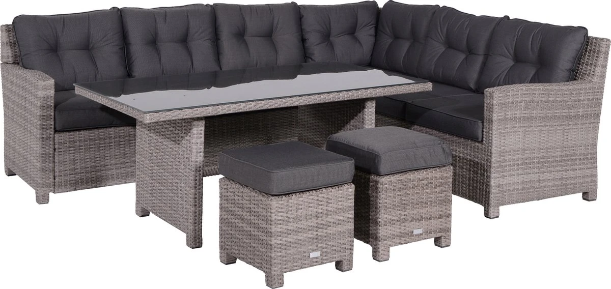 Garden Impressions Blue Bird Dining Loungeset 5-delig - Rechts - Bruin/antraciet 3 Garden Impressions Blue Bird Dining Loungeset 5-delig - Rechts - Bruin/antraciet