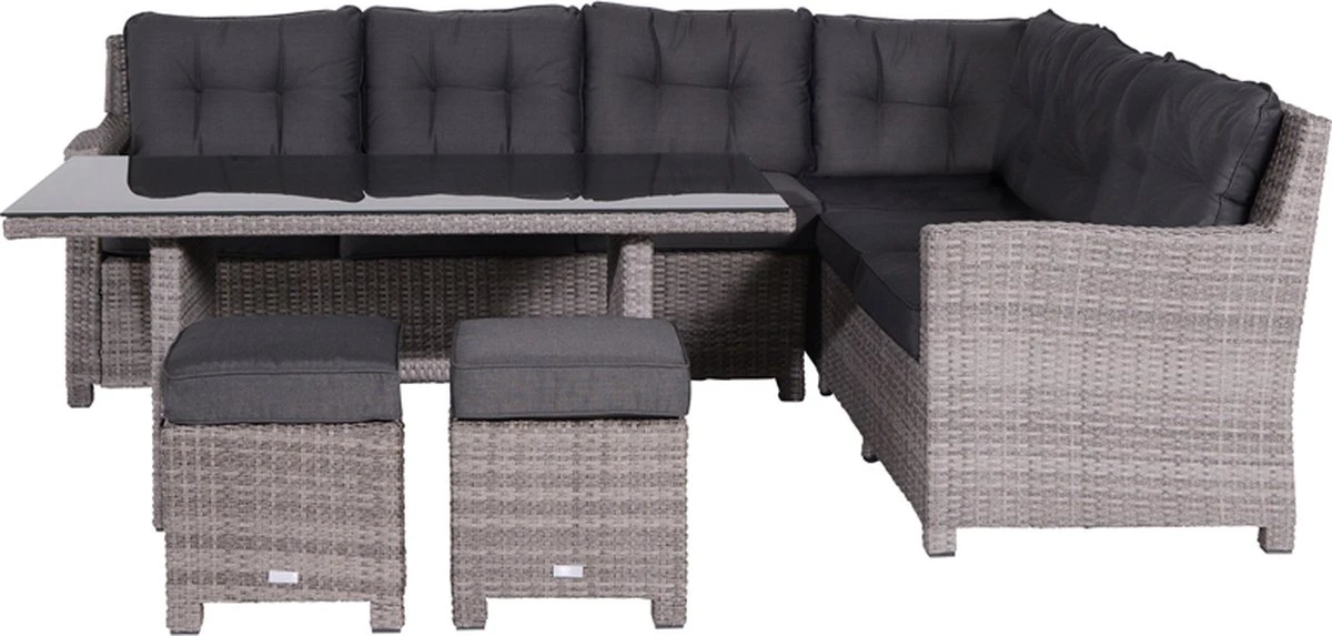 Garden Impressions Blue Bird Dining Loungeset 5-delig - Rechts - Bruin/antraciet 4 Garden Impressions Blue Bird Dining Loungeset 5-delig - Rechts - Bruin/antraciet - Afbeelding 2