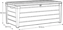 Keter Brushwood Opbergbox - Kussenbox - 455L - 145x69,7x60,3cm - Taupe 10 Keter Brushwood Opbergbox - Kussenbox - 455L - 145x69,7x60,3cm - Taupe -Tuinmeubilair 1200x581 1