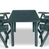 VidaXL 5-delige Tuinset Kunststof Groen
