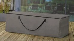 Opbergtas Voor Tuinmeubelkussens - 200 X 75 X 60 Cm (4 – 6 Lounge- Tuinkussens) - Grijs / Antraciet -Tuinmeubilair 1200x669