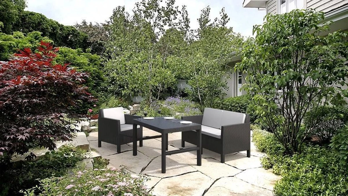 Allibert Lyon Tuintafel - 116x71,5x66/40 Cm - Grafiet 8 Allibert Lyon Tuintafel - 116x71,5x66/40 Cm - Grafiet - Afbeelding 6