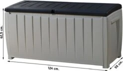 Keter Novel Opbergbox - 340L - 124x55x62.5cm - Grijs 26 Keter Novel Opbergbox - 340L - 124x55x62.5cm - Grijs -Tuinmeubilair 1200x692