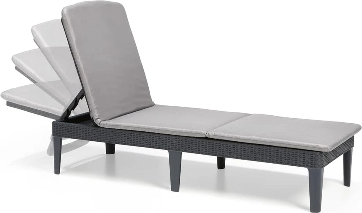 Allibert Jaipur Ligbed - 58x187,5x29 Cm - Grafiet 16 Allibert Jaipur Ligbed - 58x187,5x29 Cm - Grafiet - Afbeelding 14