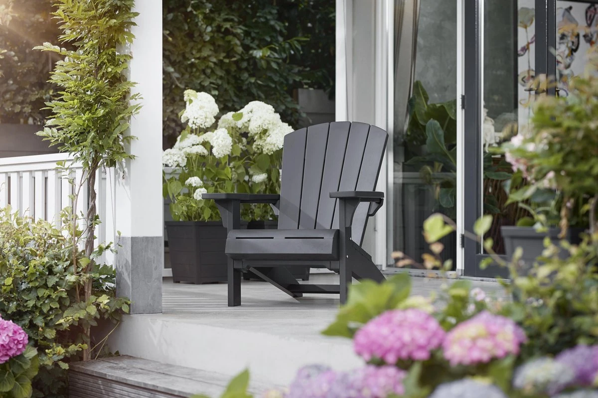 Keter Troy Adirondack Tuinstoel - 81x80x96,5cm - Grafiet 8 Keter Troy Adirondack Tuinstoel - 81x80x96,5cm - Grafiet - Afbeelding 6