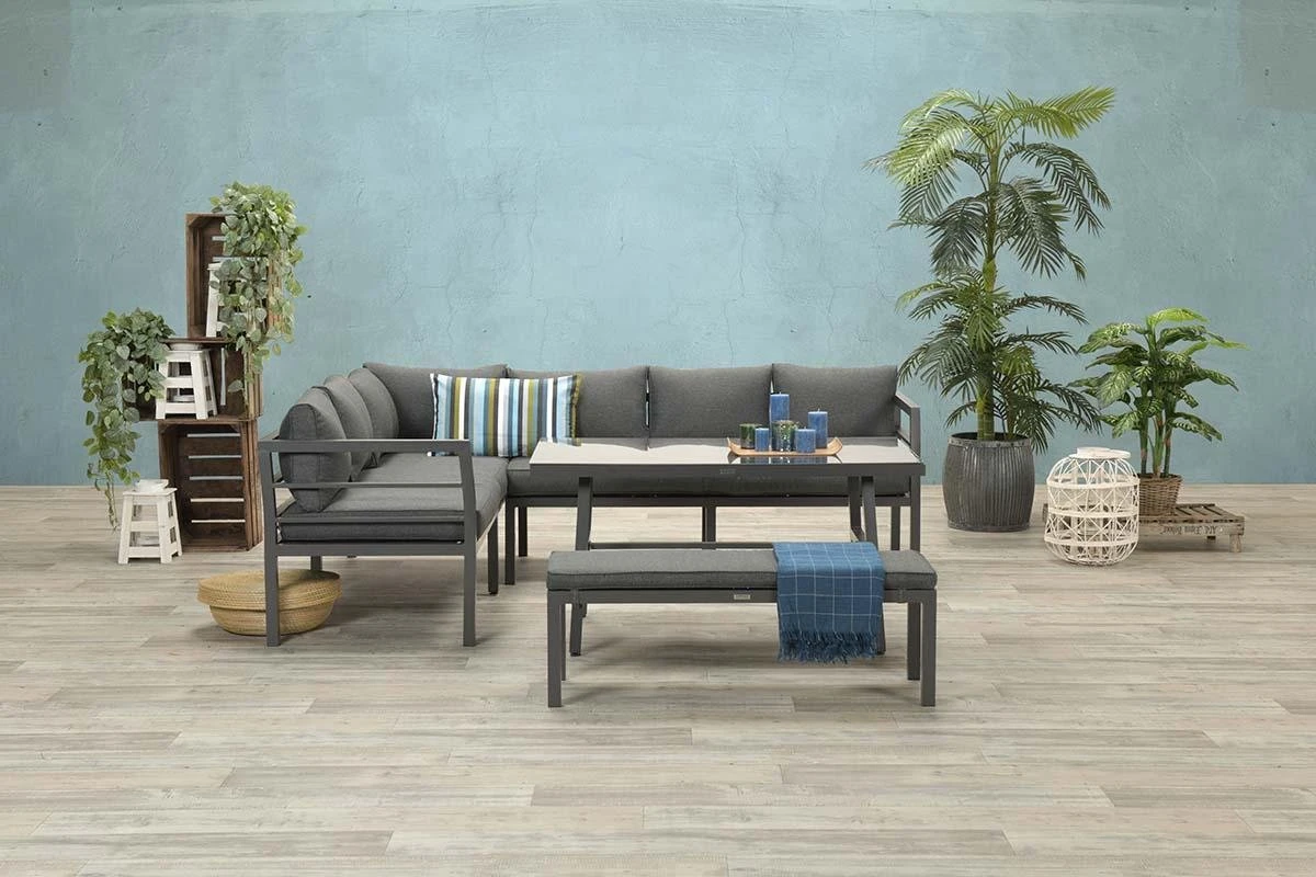 Blakes Lounge Diningset - 4 Delig - Donker Grijs 4 Blakes Lounge Diningset - 4 Delig - Donker Grijs - Afbeelding 2