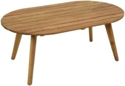 Tuinmeubilair 39 BUITEN Living Seville Lounge Tuintafel | Hardhout | 97x57cm - Ovale Tuintafel