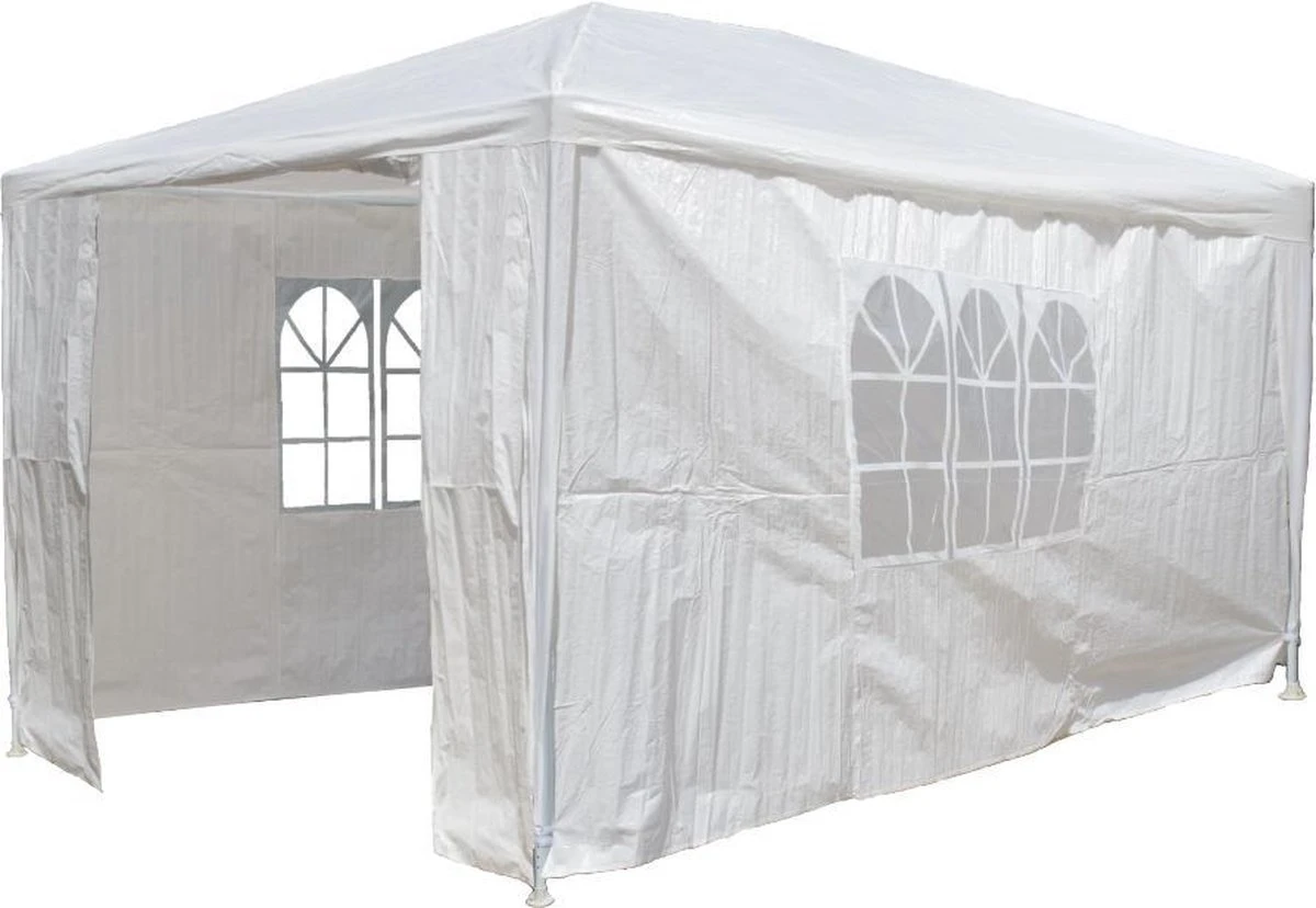 Garden Royal Partytent 3x4m Wit Met 4 Zijwanden 3 Garden Royal Partytent 3x4m Wit Met 4 Zijwanden