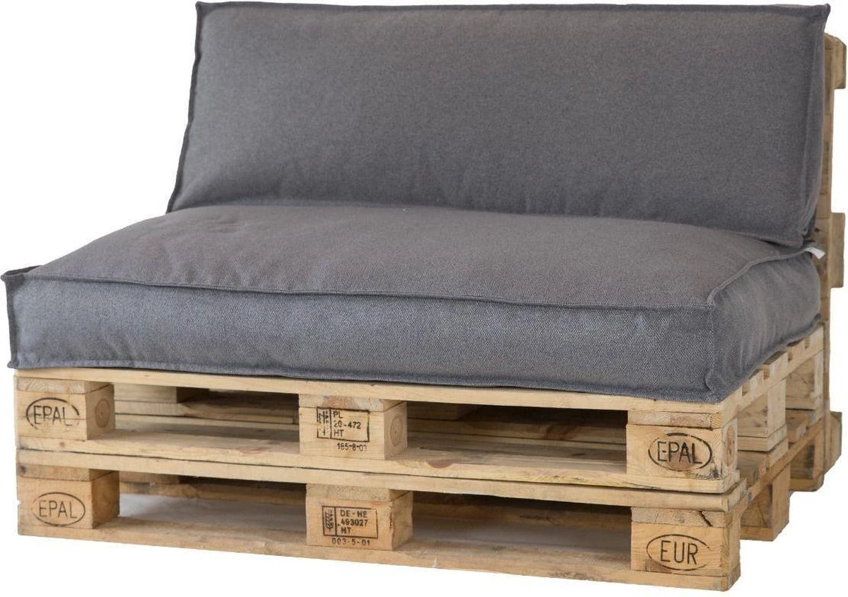 2L Home & Garden Palletkussen Metro Lounge Grijs - 120 X 80cm 3 2L Home & Garden Palletkussen Metro Lounge Grijs - 120 X 80cm