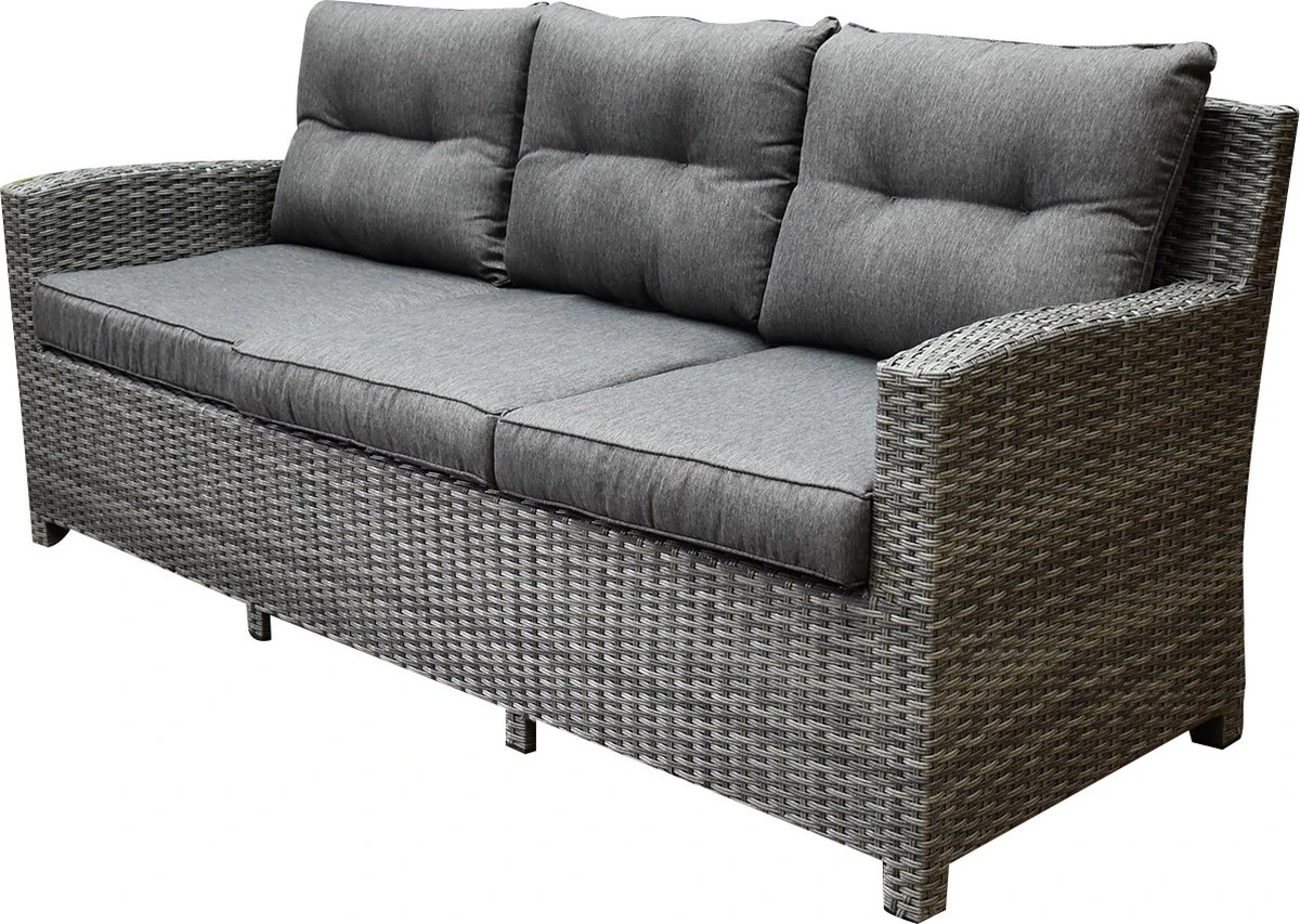 New Castle Stoel-bank Dining Loungeset 6-delig Antraciet 8 New Castle Stoel-bank Dining Loungeset 6-delig Antraciet - Afbeelding 6