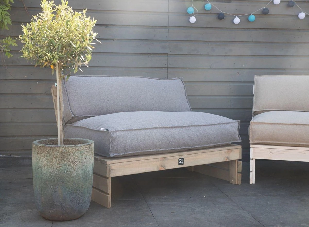 2L Home & Garden Palletkussen Metro Lounge Grijs - 120 X 80cm 7 2L Home & Garden Palletkussen Metro Lounge Grijs - 120 X 80cm - Afbeelding 5