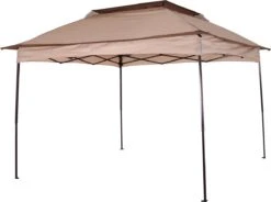 Outsunny Paviljoen Met Zijwanden Partytent Tuintent Popup 3,25 X 3,25 M Khaki 840-166 -Tuinmeubilair 1200x895 3