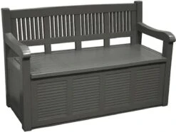 Merkloos Opbergbank Van Kunststof | 130 X 60 Cm | Antraciet -Tuinmeubilair 1200x904 5