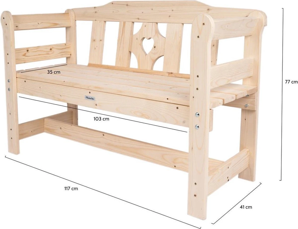 MaximaVida Tuinbank Amelie 120 Cm - FSC Vurenhout 5 MaximaVida Tuinbank Amelie 120 Cm - FSC Vurenhout - Afbeelding 3
