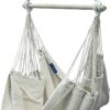 Potenza® Hangstoel – RUIM & COMFORTABEL - Binnen Of Buiten - 130x160 Cm - Belastbaar Tot 150 Kg - Incl. Bevestigingset Buiten – Creme -Tuinmeubilair 731x1200