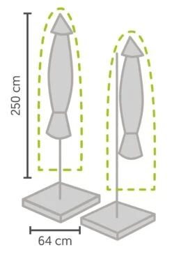 Weersbestendige Parasolhoes - Max. 4 X 4 M - Grijs / Antraciet - Zweefparasol -Tuinmeubilair 800x1200 1