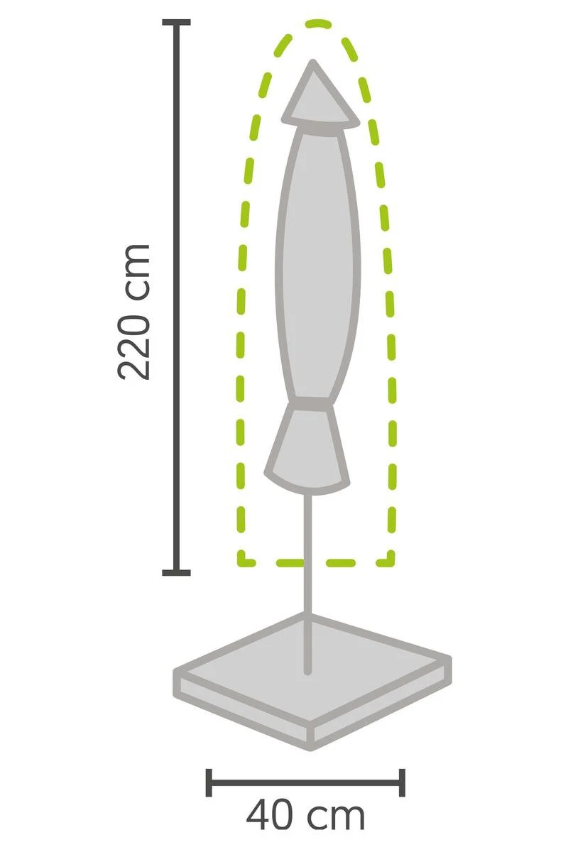Weersbestendige Parasolhoes - Rond & Vierkant - Max. 3 X 3 M - Grijs / Antraciet - Stokparasol 6 Weersbestendige Parasolhoes - Rond & Vierkant - Max. 3 X 3 M - Grijs / Antraciet - Stokparasol - Afbeelding 4