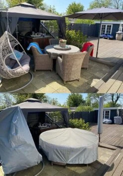 COVER UP HOC - Diamond Hoes Tuinmeubelen- 250x250x90 Cm - Tuinset Beschermhoes Waterdicht Met Stormbanden, Trekkoord En Afwaterings HOCCIE - Zilvergrijze Hoes Tuinmeubels 20 COVER UP HOC - Diamond Hoes Tuinmeubelen- 250x250x90 Cm - Tuinset Beschermhoes Waterdicht Met Stormbanden, Trekkoord En Afwaterings HOCCIE - Zilvergrijze Hoes Tuinmeubels -Tuinmeubilair 840x1200