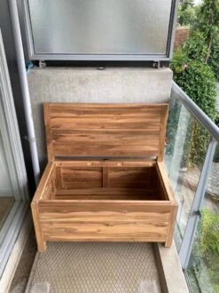 Kleine Teakhouten Tuinbank Met Opbergruimte - 100 X 60 X 90 Cm - Duurzaam Teakhout - Blijft Strak En Mooi - Sterke Constructie Om Lang Mee Te Gaan -Tuinmeubilair 899x1200 1