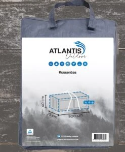 Opbergtas Voor Tuinmeubelkussens - 200 X 75 X 60 Cm (4 – 6 Lounge- Tuinkussens) - Grijs / Antraciet -Tuinmeubilair 992x1200 3