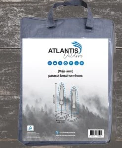 Weersbestendige Parasolhoes - Max. 4 X 4 M - Grijs / Antraciet - Zweefparasol -Tuinmeubilair 992x1200 4