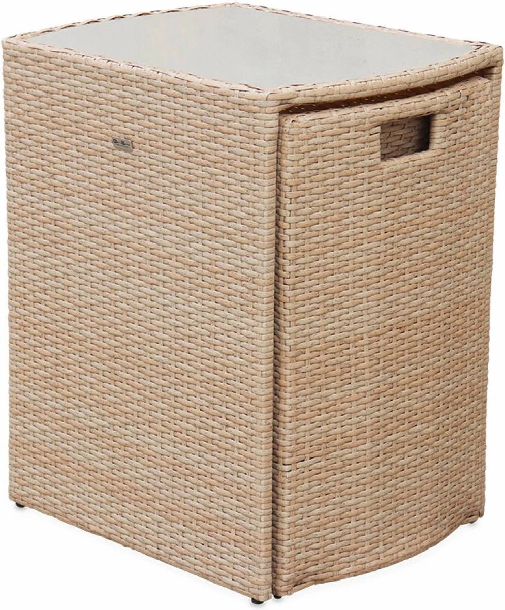 Alice's Garden Balkonset Doppio - 2 Stoelen - Inschuifbaar - Wicker - Beige 5 Alice's Garden Balkonset Doppio - 2 Stoelen - Inschuifbaar - Wicker - Beige - Afbeelding 3
